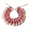 Retro Pink Lace Collars European Style Beads Handmade Cat/Dog Necklace 8.2-11.2"