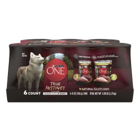 Purina One True Instinct Wet Dog Food Variety Pack High Protein 13 oz Cans (6 Pack)