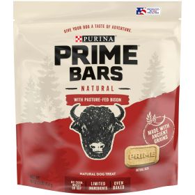 Purina Prime Bars Pasture Fed Bison Treats for Dogs, 16 oz Pouch