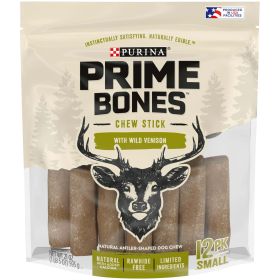 Purina Prime Bones Wild Venison Stick Treats for Dogs, 21 oz Pouch
