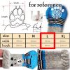 4 Pcs Indoor Cats Dogs Knitted Socks Blue Panda Dog Paw Protection Foot Covers Scratch Dirt Resistant Puppy Teddy Corgi Pet Shoes