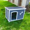 40.55" Wooden Folding Dog House,Outdoor Waterproof Dog Cage,Indoor Solid Wood Outside Dog Shelter Kennel Easy to Assemble