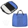 Foldable Dog Playpen with Carrying Bag Blue 57.1"x57.1"x24"