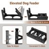 Dog Raised Bowls with 6 Adjustable Heights Stainless Steel Elevated Dog Bowls Foldable Double Bowl Dog Feeder for Small Medium Large Size Dog