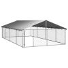 Outdoor Dog Kennel with Roof 236.2"x118.1"x59.1"