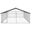Outdoor Dog Kennel with Roof 236.2"x118.1"x59.1"
