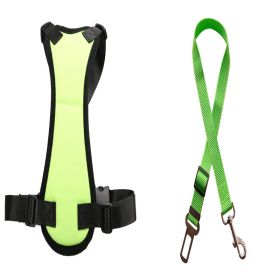 Car Seat Belts For Pets (Option: Green-M)