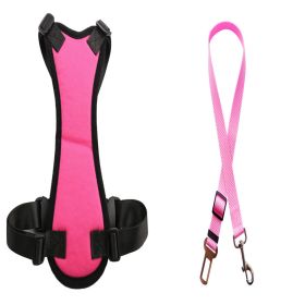 Car Seat Belts For Pets (Option: Rose Red-M)
