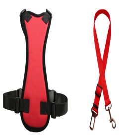 Car Seat Belts For Pets (Option: Red-L)