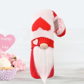 Red Heart Knitted Faceless Baby Doll Toy (Option: Red Big Heart)