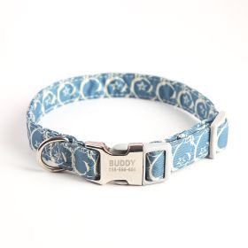 Fashion Cute Simple Pet Dog Collar (Option: Grayish blue-L)