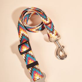 New Printed Pet Car Seat Belt Dog Hand Holding Rope Nylon Car Pet Supplies (Option: Colored Arrows)