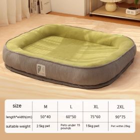 Home Winter Warm Dog Bed (Option: Green-L)