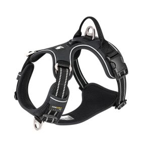 Dogs Pet Harness Reflective Hand Holding Rope (Option: Black-XS)