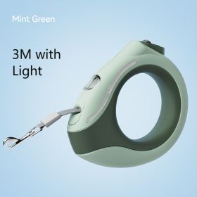 Ring With Light Dog Leash Pet Automatic Retractable Leash Luminous (Option: Ring Mint Green-For Cats And Dogs)