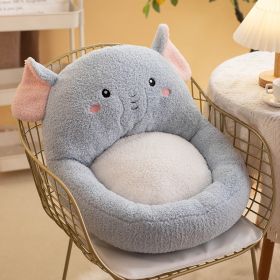 Animal Sofa Cushion Backrest Plush Seat Cushion (Option: Elephant-55CM)
