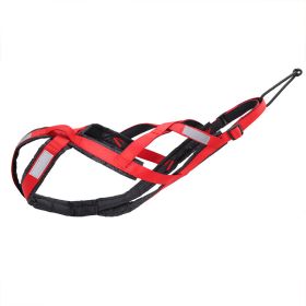 Dog Outdoor Sled Chest Strap (Option: Red-M)