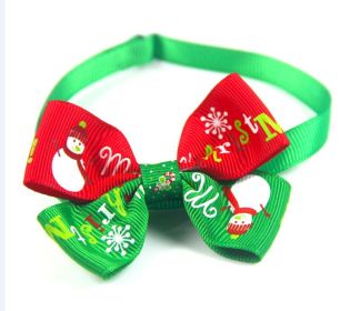 New Year Red And Green Christmas Series Pet Tie Bow Handcraft Jewelry Collar Dogs And Cats Bow Tie (Option: VN085 3-As Shown In The Figure)