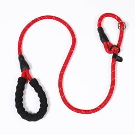 P Chain Pet Hand Holding Rope Reflective Silk Explosion-proof Pet Traction (Option: Red-L Diameter 12mm-1.4M)