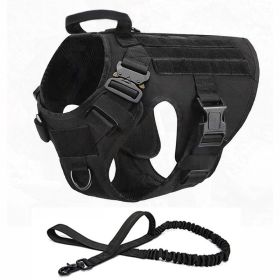 Vest Nylon Water Repellent Tactical Training German Shepherd Dog Chest Strap Explosion-proof (Option: Black Suit-M)