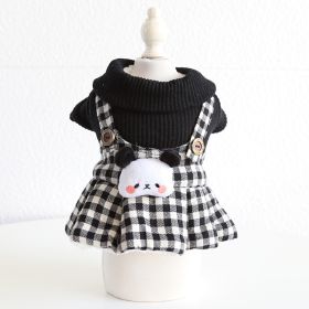 Lesser Panda Star Grid Pet Dog Clothes (Option: Skirt-XS)