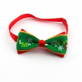 New Year Red And Green Christmas Series Pet Tie Bow Handcraft Jewelry Collar Dogs And Cats Bow Tie (Option: VN094 11-As Shown In The Figure)