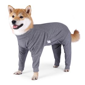 Fully Surrounded High-elastic Four-legged Dog Homewear (Option: Gray-XS)