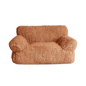 Cotton Velvet Removable And Washable Multi-color For Cats And Dogs Sofa Nest (Option: Caramel Coffee-L)