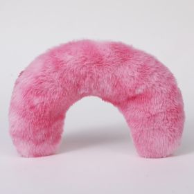 Pet Pillow Super Soft Tie-dyed Plush (Option: U Shaped Pink)