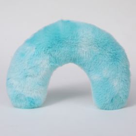 Pet Pillow Super Soft Tie-dyed Plush (Option: U Shaped Sky Blue)