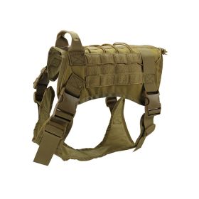 Large Dog Adjustable Camouflage Tactics Hand Holding Rope Nylon Strap (Option: Vest Khaki-L)