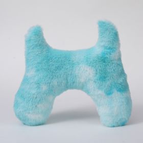 Pet Pillow Super Soft Tie-dyed Plush (Option: Little Devil Style Sky Blue)