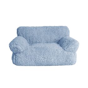 Cotton Velvet Removable And Washable Multi-color For Cats And Dogs Sofa Nest (Option: Morandi Blue-L)