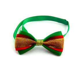 New Year Red And Green Christmas Series Pet Tie Bow Handcraft Jewelry Collar Dogs And Cats Bow Tie (Option: VN094 12-As Shown In The Figure)