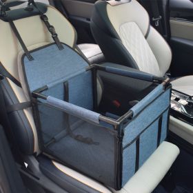 Dog Car Mat Pet Safety Seat Anti-dirty Waterproof Pet Bag For Car Use Car Kennel (Option: 39x39x27cm-Navy Blue)