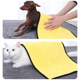 New coral velvet speed pet dry towel dog cat bath towel soft absorbent pet bath towel (Color: [For adult cats] 30 * 60cm)