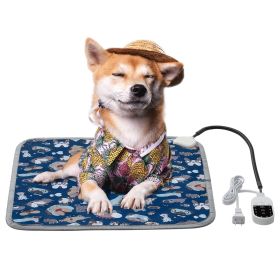 Pet Heating Pad Dog Electric Waterproof Mat Warming Bed Indoor Heated Bed (Color: Blue)