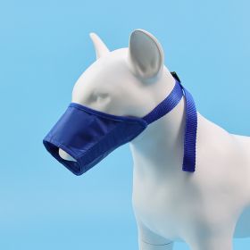 2pcs Dog Mouth Cover Adjustable Anti bite; Anti bark; Anti accidental Eating Dog Mask Pet Supplies Wholesale (colour: Blue)