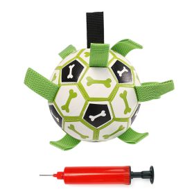 Dog Soccer Ball Toys with Straps, Interactive Dog Toy for Tug of War, Puppy Birthday Gifts, Dog Tug Toy, Dog Water Toy (Color: Bones)