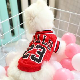 Dog Summer Clothes Teddy Vest Breathable (Color: Red)