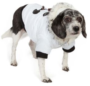 Aspen Winter-White Fashion Pet Parka Coat (size: medium)