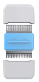 Pet Life 'Zipocket' 2-in-1 Underake and Stainless Steel Travel Grooming Pet Comb (Color: Blue)