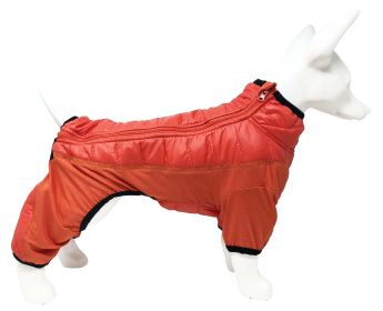 Pet Life 'Aura-Vent' Lightweight 4-Season Stretch and Quick-Dry Full Body Dog Jacket (Color: Red)