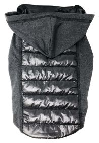 Pet Life 'Apex' Lightweight Hybrid 4-Season Stretch and Quick-Dry Dog Coat w/ Pop out Hood (Color: Black)