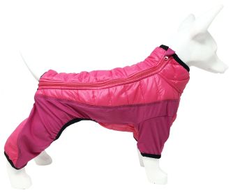 Pet Life 'Aura-Vent' Lightweight 4-Season Stretch and Quick-Dry Full Body Dog Jacket (Color: Pink)