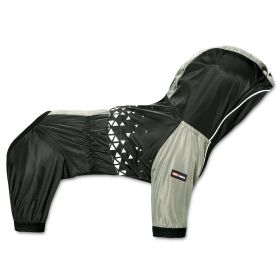 Dog Helios 'Vortex' Full Bodied Waterproof Windbreaker Dog Jacket (Color: Black)
