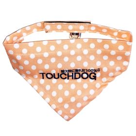 Touchdog 'Bad-to-the-Bone' Polka Patterned Fashionable Velcro Bandana (Color: Orange)