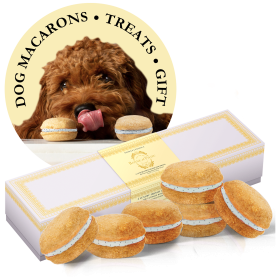 Dog Macarons - Count of 6 (Dog Treats | Dog Gifts) (Flavor: Vanilla)