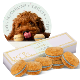 Dog Macarons - Count of 6 (Dog Treats | Dog Gifts) (Flavor: Birthday Cake)