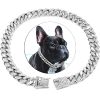 Dog Chain Crystal Artificial Diamondoid Dog Collar Walking Metal Chain Collar With Secure Buckle